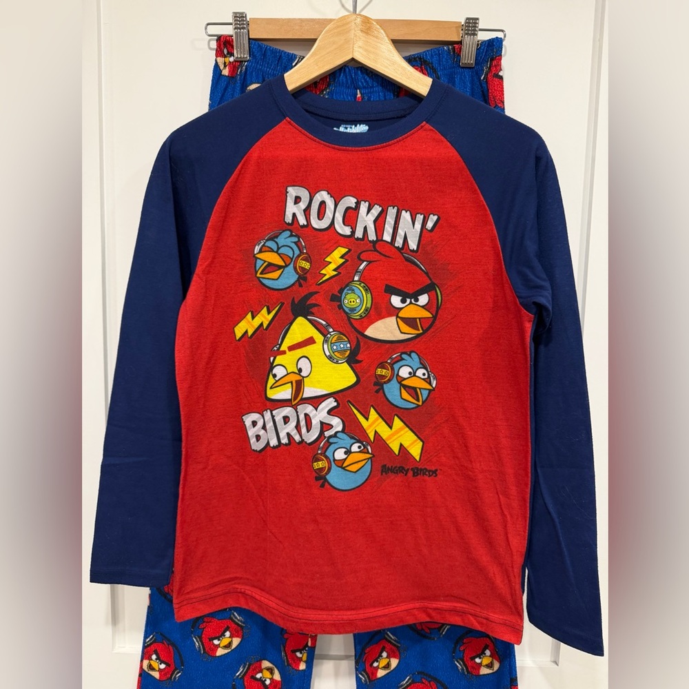 Angry Birds Kids Pajama Set - Red and Blue - Picture 3 of 11